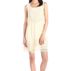 Blu Pepper boho cream lace mini dress